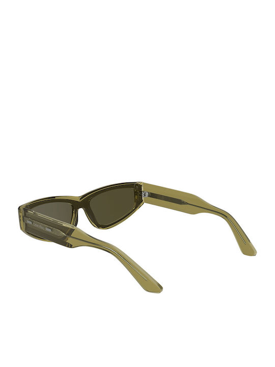 Calvin Klein Unisex Sunglasses with Green Plastic Frame and Green Lens CK24534S 278