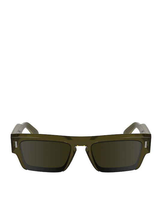 Calvin Klein Bărbătești Ochelari de soare cu Verde Cadru și Verde Lentilă