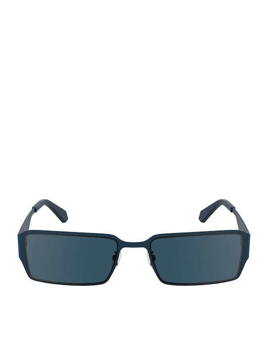 Calvin Klein Ochelari De Soare Pentru Bărbați Cu Ramă Metalică Albastru Marin Tortoise Și Lentile Albastre CKJ24206S 400