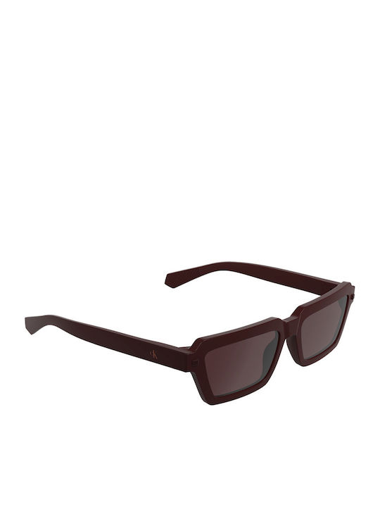 Calvin Klein Feminini Ochelari de soare cu Burgundy Cadru și Roșu Lentilă