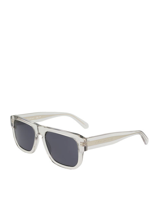 Calvin Klein Unisex Ochelari de soare cu Transparent Cadru și Gri Lentilă CKJ24607S 012