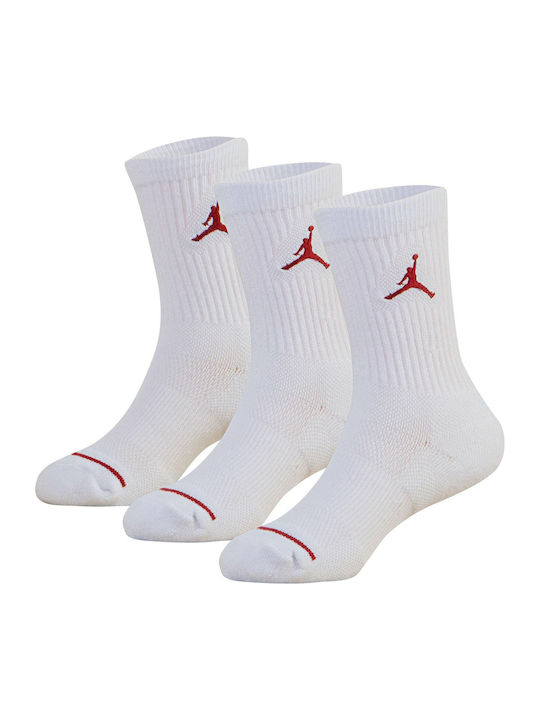 Jordan Αθλητικές Παιδικές Κάλτσες Μακριές Jumpman Λευκές 3 Ζευγάρια Jordan Αθλητικές Παιδικές Κάλτσες Μακριές Jumpman Λευκές 3 Ζευγάρια