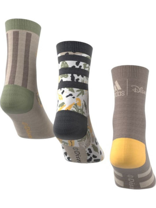 adidas Kids' Socks Lion King Brown / Chalk White / Wonder Beige 3 Pairs