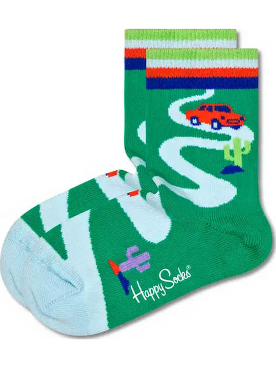 Happy Socks Παιδικές Κάλτσες Μακριές Car Πολύχρωμες 2 Ζευγάρια