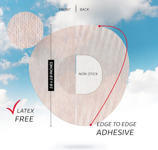 Not Just A Patch Air Plasture Rezistent La Apă Pentru Senzor Dexcom G7 20 Bucăți Bej