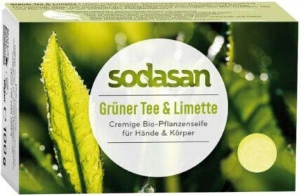 Sodasan Bio Grüne Seife Mit Grünem Tee Limette 100g