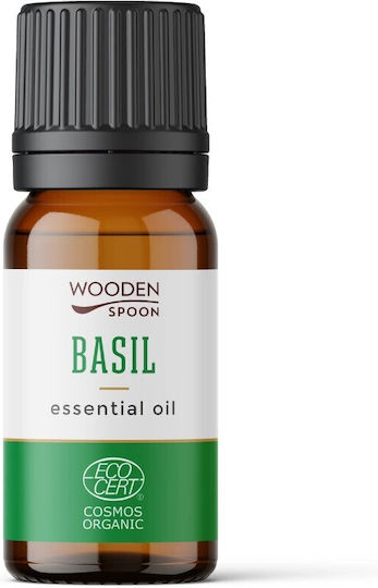 Organic Basil Essential Oil 5ml Wooden Spoon