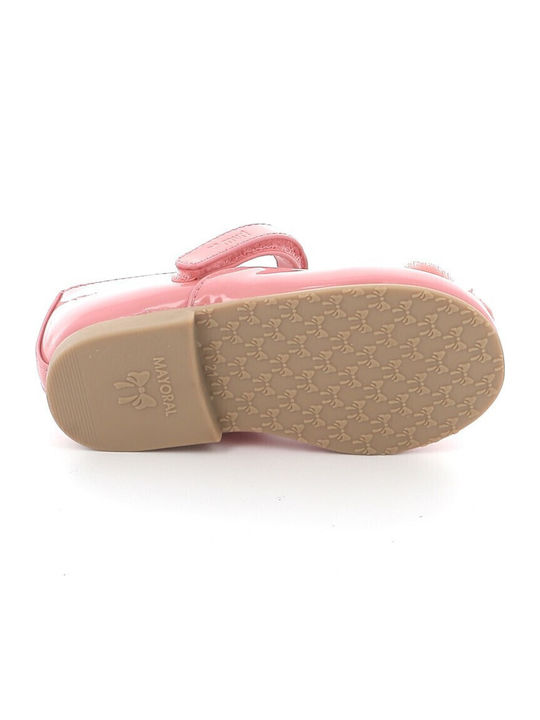 Balerini copii Anatomic cu elastic Piele lăcuită Roz