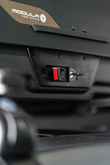 Modula Falcon R Car Roof Box with Dual-Side Opening 550lt Black Matt with Embossed Texture