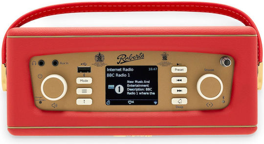 Roberts Revival IStream3L Настолен Радиоприемник DAB+ с Bluetooth и USB Класически Червен