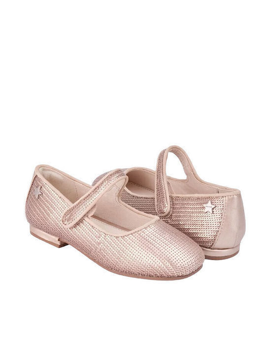 Kids Anatomic Ballerinas Mercedita with Hoop & Loop Closure Pink