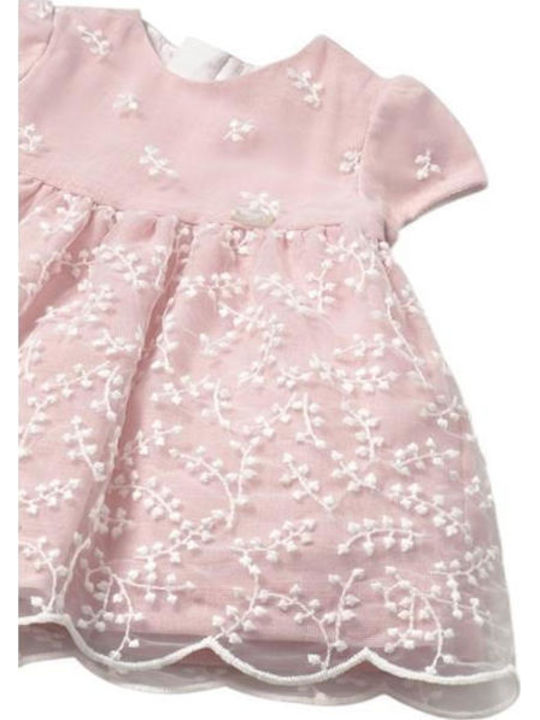 Children's Dress Short Sleeve Baby Pink