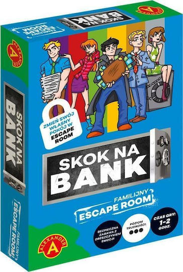 Board Game Escape Room Adventure: The Ultimate Bank Heist Challenge for 2-6 Players 8+ Years Old (PL) Alexander Toys