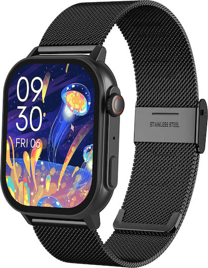 Gravity GT15 40mm Smartwatch mit Herzfrequenzsensor Schwarz