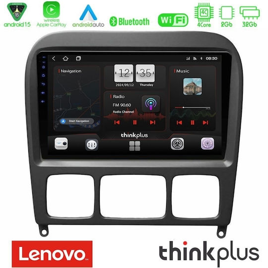 Lenovo Car Audio System for Mercedes-Benz S Class 1999-2004 (Bluetooth/USB/WiFi/GPS/Apple-Carplay/Android-Auto) with Touch Screen 9"