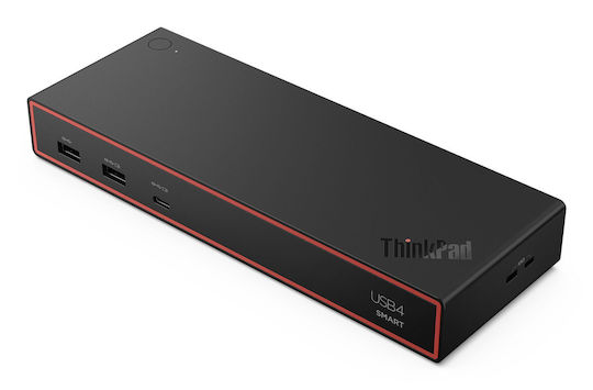 Lenovo ThinkPad USB4 Smart Dock 5500 Dock Docking Station με HDMI/DisplayPort 4K PD Ethernet και σύνδεση 4 Οθονών Μαύρο