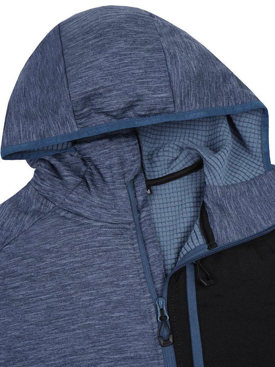 Men's Cardigan with Hood Blue