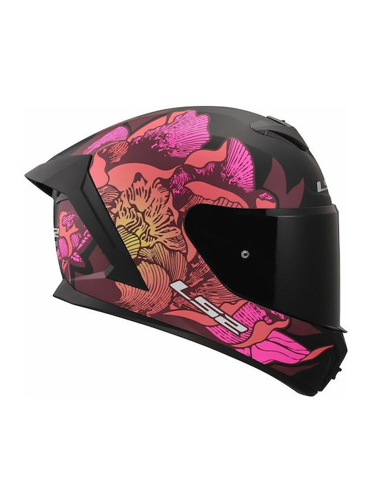 LS2 FF820 Rapid III Poppies II Matt Black/Pink Κράνος Μηχανής Full Face ECE 22.06 1350gr