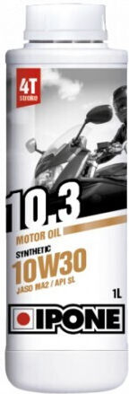 Ipone 10.3 10W-30 Ημισυνθετικό Λάδι Μοτοσυκλέτας για Τετράχρονους Κινητήρες 1lt