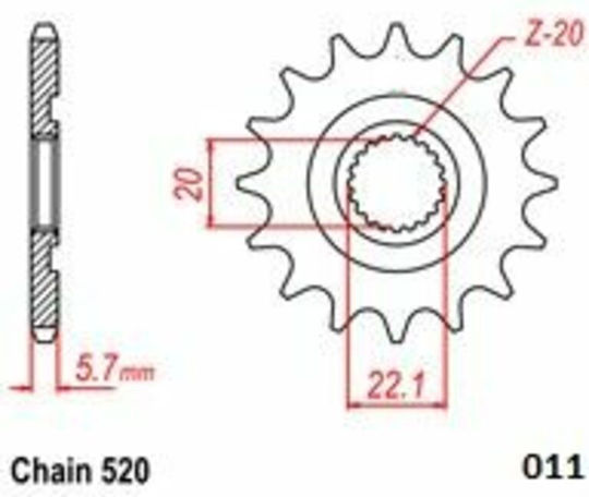 Moto Master Front Sprocket for Honda CRF 250