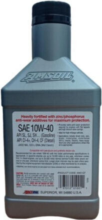 Amsoil Premium Protection Synthetic Motor Oil Synthetic Car Oil 10W-40 1lt