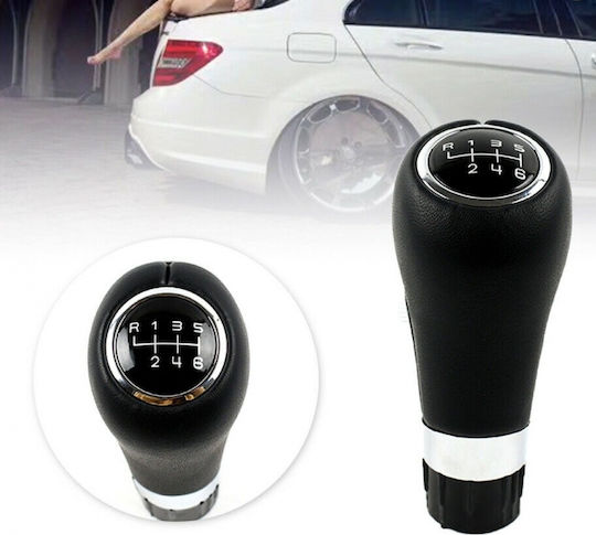 6 Shift Knob Universal Mercedes-Benz C Class W203 / W209 Facelift / W204 / X204 / W212 / A207 / C207 black