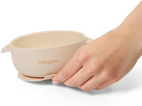 Babyono Baby Food Bowl made of Silicone Beige