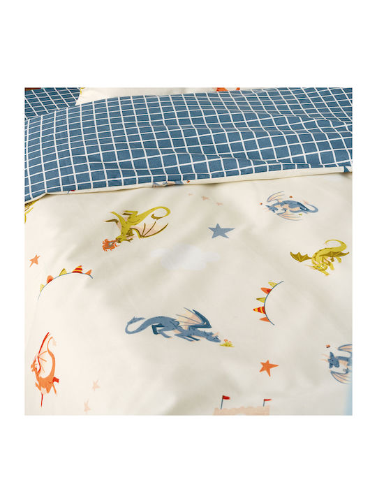 Kentia Duvet Crib Cotton Poldo White 100x140cm