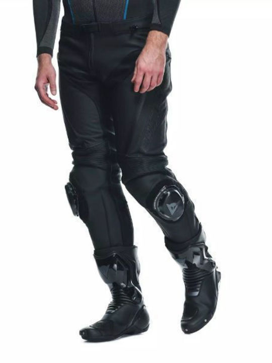 Dainese Delta 4 Men's Summer Leather Motorcycle Pants Black