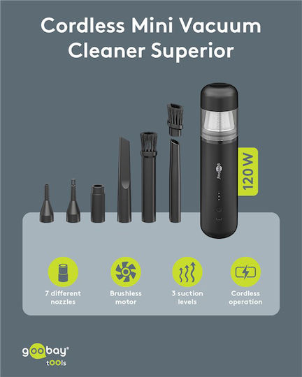Goobay Car Hand Vacuum & Blower 2 In 1 Rechargeable 5V 120W