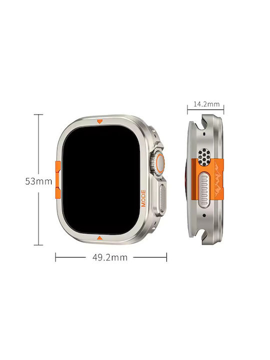 Premium Метален Калъф Titanium за Apple Watch Ultra 2, Apple Watch Ultra 49 мм