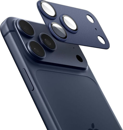 Spigen Optik Pro XL EZ Fit Camera Protection Tempered Glass Blue for the iPhone 17 Pro Max