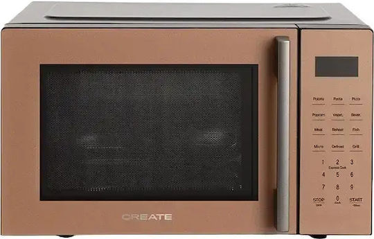 Create Cuptor cu microunde încorporat cu Grill 23lt Maro
