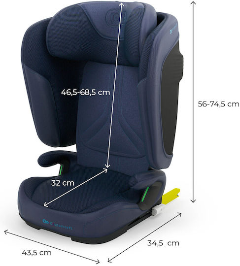 Kinderkraft Unity 2 Baby Car Seat High-back Booster i-Size with Isofix Navy