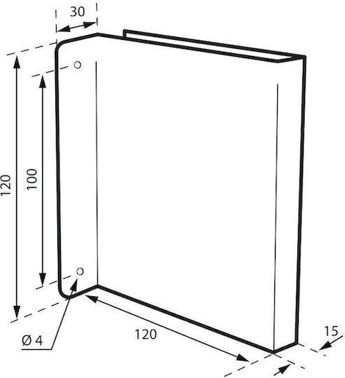 Πινακίδα Σήμανσης Διπλό Βέλος Πάνω Κάτω 120x120 Mm Ανοξείδωτη Κάθετη Κολλητή Thirard 00442387
