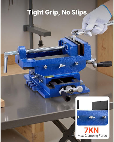 Vevor Fixed Multiple Angles Cast Iron Vise with Maximum Opening 140mm