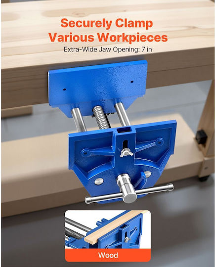 Vevor Fixed Vise for Countertop made of Cast Iron with Maximum Opening 160mm