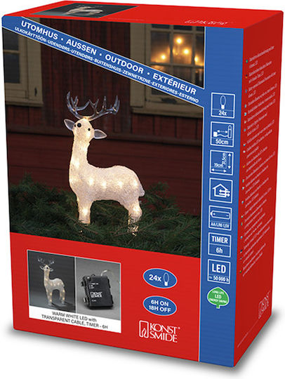 Figurină De Crăciun Iluminată Ren 24 Leduri 31.5cm 6224-103
