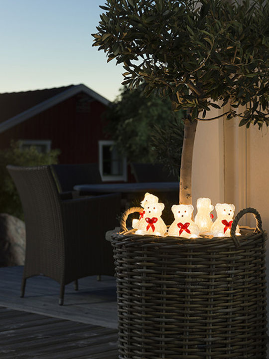 Set Figurine De Crăciun Iluminate Konstsmide Urși Polari 40 Leduri 12cm 5 Bucăți 6231-103