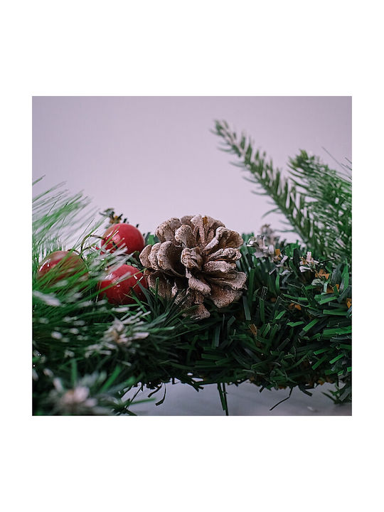 Decorative Fir Wreath Cones Cranberries Handmade 30 Cm