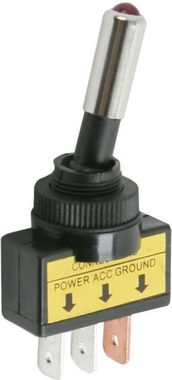 Set 2 Arm Switches 1 Circuit 20a-12vdc Off-on Red Led