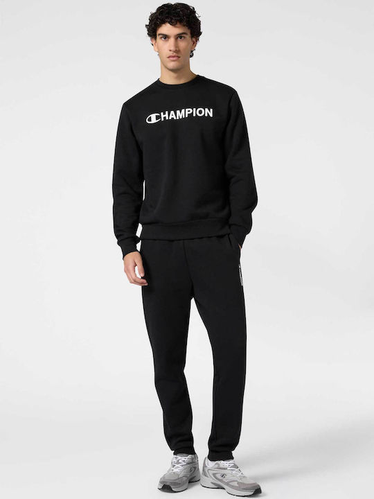 Crewneck Long Sleeve Black Men’s Blouse