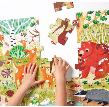 Kinderpuzzle für 3+ Jahre alt+ Jahre 40pcs Banana Panda