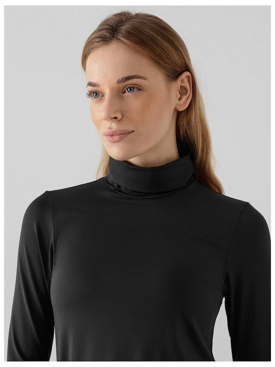 Women's Blouse Long Sleeve Turtleneck Black