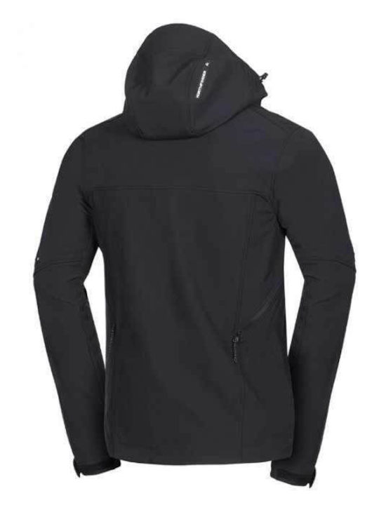 Men's Fleece Cardigan with Hood Black