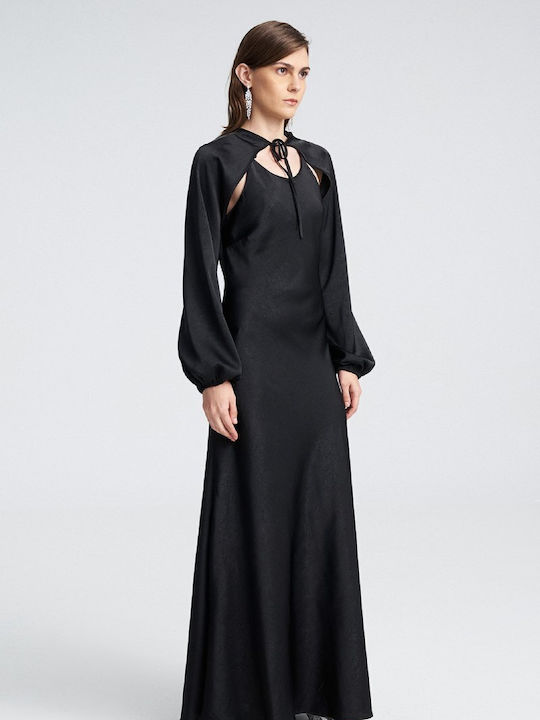 Teem Satin Dress for Wedding and Christening Black