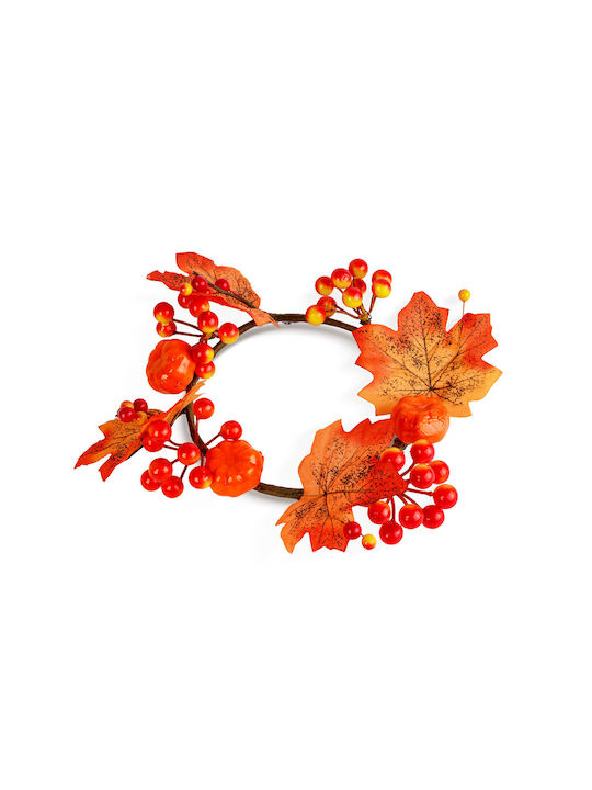 Decorative Autumn Wreath Maple Leaves – Ø22 Cm