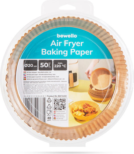 Alista Home Hârtii de Copt Antiaderente pentru Air Fryer 20x20cm 50 Bucăți