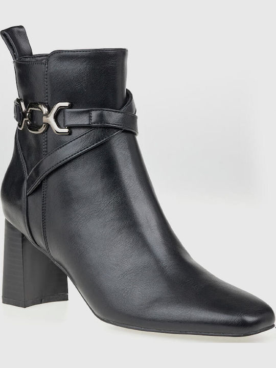 Women's Ankle Boots with Medium Heel Black