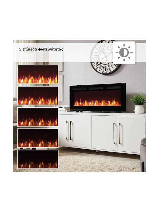Richen Wall Mounted Electric Fireplace 1800W Black